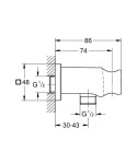 GROHE - Rainshower Nástěnné kolínko s držákem, kartáčovaný Hard Graphite 26659AL0