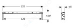 Duofix Předstěnová instalace pro umyvadlo Geberit ONE 105 cm, pro nástěnnou armaturu ONE, podomítkový sifon a prvek Clou, na výšku místnosti 111.073.00.1