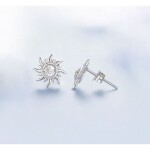 Stříbrné náušnice motiv Slunce - stříbro 925/1000, Stříbrná