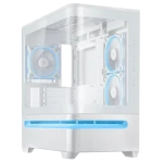 ASUS PRIME AP202 TG ARGB bílá / M-ATX / 2xUSB-A + 1xUSB-C / 3x 120 mm / bez zdroje (90DC00P3-B19000)