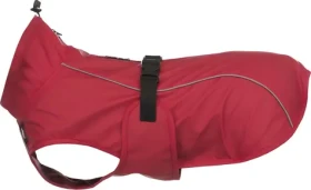 TRIXIE Vimy pláštěnka pro psy S 40 cm červená / Polyuretan / Reflexní prvky / Vodotěsné zipy na vodítko (TX-680223)