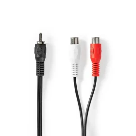 Nedis Kabel k subwooferu RCA (M) - 2x RCA (F) 0.20 m černá (CAGB24010BK02)