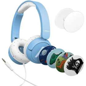LAMAX SoundKid1 Blue / sluchátka s mikrofonem / 3.5 mm jack / kabel 1.2 m (LXOHMSOKI01LA)