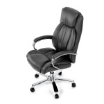 Kancelářské křeslo, houpací mechanismus, šedá ekokůže, KA-F1385 GREY