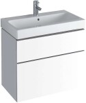 GEBERIT - iCon Umyvadlo 75x49 cm, s přepadem, otvor pro baterii, KeraTect, bílá 124075600