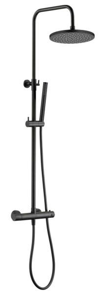 Kielle - Oudee Sprchový set s termostatem, 20 cm, 1 proud, matná černá 20602044E
