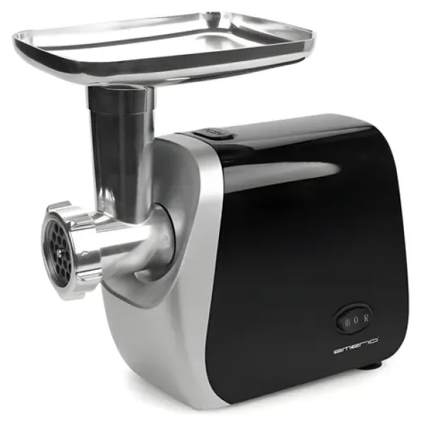 Emerio Mlýnek na maso černá/nerez / Mlýnek na maso / 1300 W / 1,5 kg/min / nástavec na klobásy / zpětný chod (MG-130207)