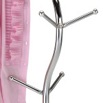 Věšák stojanový, výška 180 cm, kovová chromovaná konstrukce, nosnost 10 kg