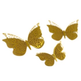Dortisimo Nejedlá dekorace zlatá Motýlci (12 ks)