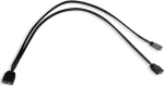 Alphacool Y-Splitter aRGB 3-pin na 2x 3-pin 30cm černá / Kabel / aRGB rozbočovač / 30 cm (18705)