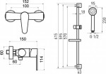 NOVASERVIS - Koupelnová sada sprchová Titania Fresh, chrom 96065KIT,0