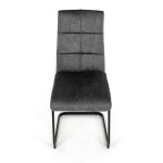 Židle jídelní, šedý samet, černá pohupová podnož