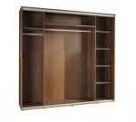 Šatní skříň Penelopa 2 Londýn 2 Barva korpusu: Kaštan - wenge, Rozměry: 205 cm