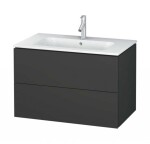 DURAVIT - L-Cube Umyvadlová skříňka 55x82x48 cm, 2 zásuvky, grafit mat LC624104949