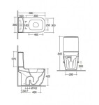 KLUDI - Resa S WC kombi mísa, spodní odpad, Rimless, Spiralflush, lesklá bílá 27WCB0243