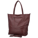 Trendy dámská koženková kabelka Lisabeth, tmavě červená