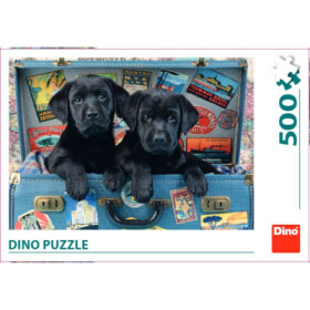 Puzzle Štěňata kufru 500 dílků