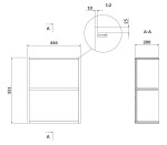 CERSANIT - Modulová otevřená dolní, boční skříňka LARGA 20 bílá S932-093