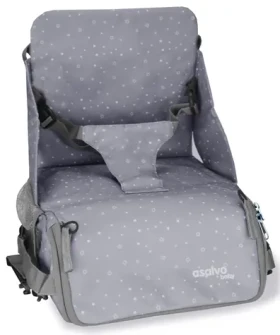Asalvo ANYWHERE booster BAG-GO 2v1 (podsedák+taška na kočárek), humus grey (AS20734)