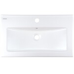 DEANTE - Umyvadlo Tubo keramické bílé, zapuštěné, s odkládací policí CTU_636M