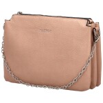 Stylová dámská koženková crossbody kabelka Ebba, starorůžová