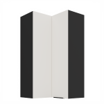 Horní rohová skříňka Aria 60x60 GN-108 2F (90°) Barva korpusu: Bílá, Barva dvířek: BL - Black AFM