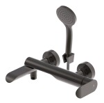 Rubineta - Vanová baterie ULTRA U-10/K NEW GRAFIT s příslušenstvím OLBAU1KPGP8