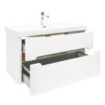 Koupelnová skříňka s umyvadlem a baterií SAT Fusion 97,5x53x45 cm bílá matná mat SATFUSION2100WMWBA SATFUSION2100WMWBA