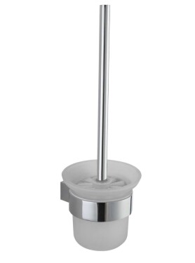 Kielle - Vega WC štětka nástěnná s držákem, matné sklo/chrom 40518020