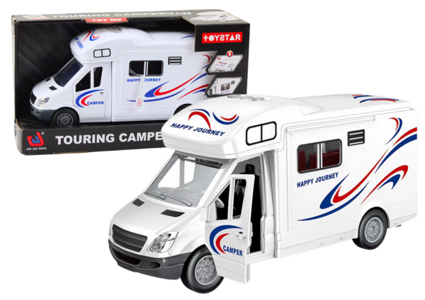 Mamido Auto Camper s efekty a otevíracími dveřmi bílé