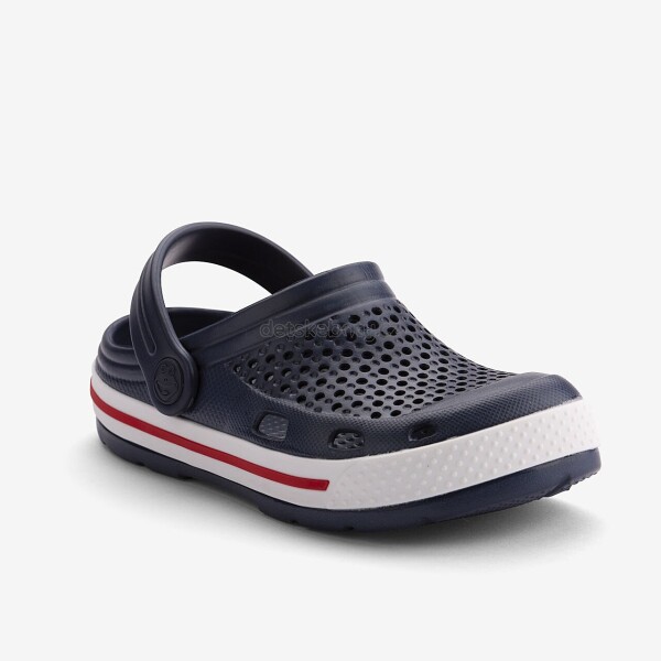 Dětské plážovky Coqui 6423 Navy/White Velikost: 28-29