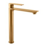 RAV Slezák - NIL - Umyvadlová vysoká baterie bez výpusti, Zlatá - kartáčovaná, 3,8" NL130.0ZK