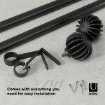 Roztažitelná garnýž 107-305 cm Umbra FINN - černá