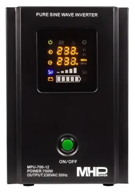 Carspa MHPower MPU-700-12 / Záložní zdroj UPS / 700 W / čistý sinus / 12V (MPU-700-12)