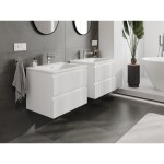 MEXEN/S - Rivel koupelnová skříňka 60 cm s umyvadlem Otis, 2 zásuvky, reliéf , bílá mat 91A20-06047-2-BFF01-W18M01