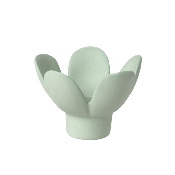 Räder Kameninový svícen Flower Green, zelená barva, keramika