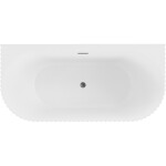MEXEN/S - Sella volně stojící vana nástěnná reliéf 170 x 80, bílá mat, sifon a přepad grafit metal 52711708000-95