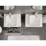 MEXEN/S - Orio koupelnová skříňka pod umyvadlo 60 cm s deskou, 1 šuplík, bílá mat 91A10-06047-1-BFC01