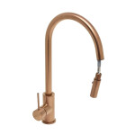 Dřezová baterie SAT Aurum s vytahovací sprškou, 2 proudy broušená rose gold SATBAUR286BRG SATBAUR286BRG