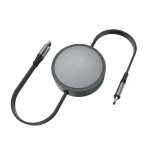 FIXED Navíjecí kabel Retractable Cable s konektory USB-C/USB-C 1m PD 100W 480Mbps šedý (FIXDRE-GR)