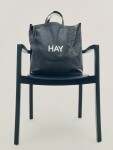 HAY Taška Grid Crossover Bag M Dark Blue, modrá barva, textil