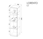 Šatní skříň Lorento L2 Barva korpusu: Dub nash / bílá