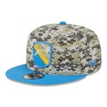 New Era Pánská kšiltovka Los Angeles Chargers NFL Camo 2023 Salute to Service 9FIFTY Snapback