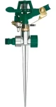 Flo Impulzní zavlažovač se zinkovým bodcem / Zavlažovač / 1/2" přípojka / dostřik 24 m / 45-360° (TO-89260)