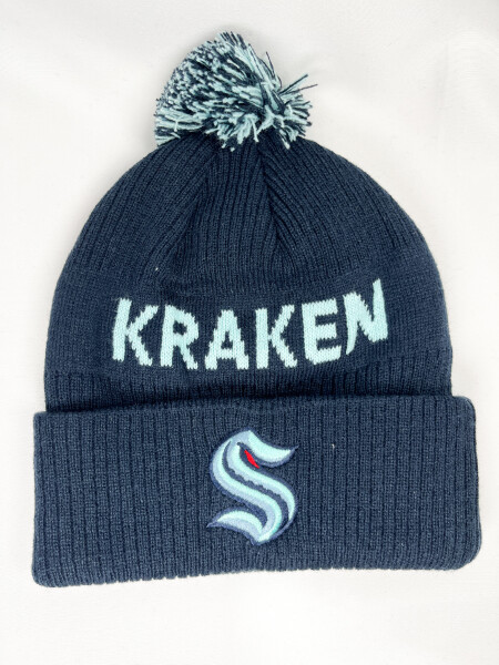 Outerstuff Dětská zimní čepice Seattle Kraken NHL Cuffed Knit With Pom