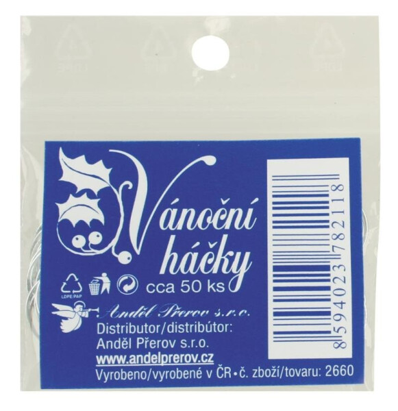 Vánoční závěsné háčky 5 cm