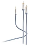 Shiverpeaks Flexline modrá / Propojovací audio kabel / Jack 3,5 mm - 2x Cinch / 0,75 m / pozlacené konektory (FL31-32131)