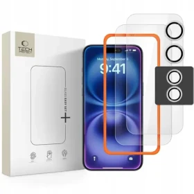 Tech-Protect Easy Set+ transparentní / Ochranné sklo / Apple iPhone 17 / 3 ks (THP4542)
