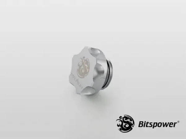 BitsPower Prémiová těsnicí zátka G1/4 stříbrná lesklá / Těsnicí zátka / G1/4 palce (BP-PRE-06)