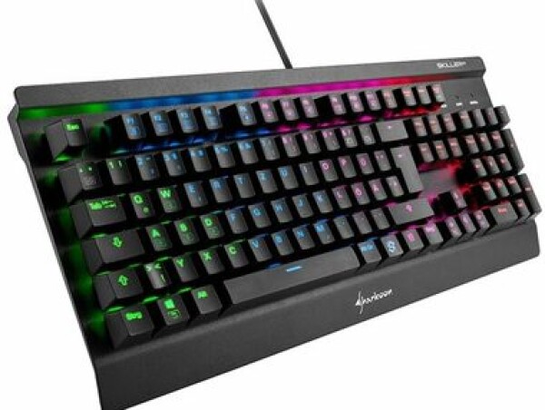 Sharkoon Skiller MECH SGK3 černá / herní klávesnice / mechanická / RGB / Kailh Red switch / US (4044951019922)